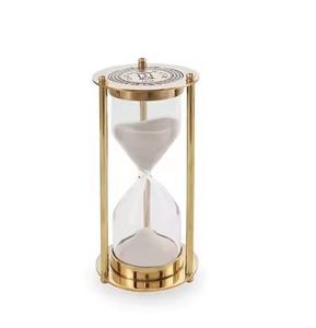 Horloge de sable en métal plaqué or et verre de qualité supérieure Minuterie de sable en verre pour la décoration intérieure et les cadeaux But Vente chaude - Product Image 1