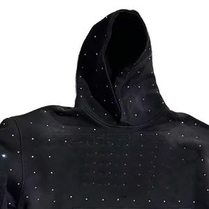 Nueva llegada de los hombres usan sudaderas con diamantes de imitación para la venta en línea por encargo sudaderas con diamantes de imitación para la venta - Product Image 2