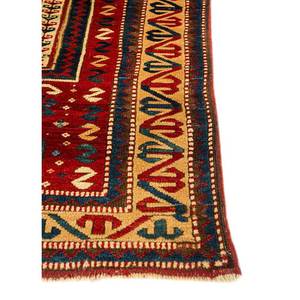 Alfombra Grande de Lana Anudada a Mano Kiaan Gold Paem-717, Estilo Kilim Clásico con Medallón Rectangular para Pasillo, Alfombras Jaipur US - Product Image 4