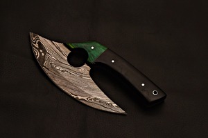 Ensemble de couteaux de cuisine Ulu à lame en acier inoxydable faits à la main avec gaine en cuir de haute qualité quantité minimale de commande 5 pièces - Product Image 6