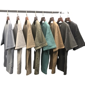 100% camiseta lavada de peso pesado de alta calidad a granel para mujer de algodón de gran tamaño - Product Image 6