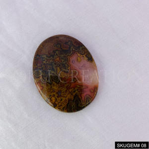 Piedra preciosa suelta de ágata de costura pulida a mano suave para hacer joyas, forma mixta - Product Image 5