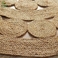 Tapis artisanal moderne 9x12 en coton, jute et denim, écologique, antidérapant, adapté aux animaux domestiques, personnalisable pour la maison, le bureau et l'hôtel