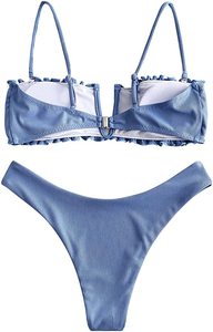 ชุดว่ายน้ำเล่นฟิตเนสของผู้หญิงชุดว่ายน้ำพิมพ์ลายดอกไม้ชุดบิกินี่รีไซเคิลเป็นมิตรต่อสิ่งแวดล้อม - Product Image 2