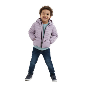 Blouson d'hiver confortable pour enfants garçons - Design à capuche avec fermeture éclair, imprimé animal, écologique, séchage rapide, tendance, quotidien - Product Image 4