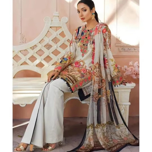 Vente directe d'usine 2026 Robe décontractée pour femmes Toutes les couleurs Nouveau design Impression fantaisie personnalisée Broderie Salwar Kameez pour l'Inde - Product Image 1