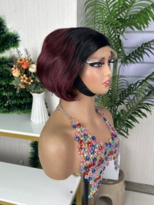 100% Raw Human Hair High Density 13x4 short <b>lace</b> <b>wig</b>, Sassoon style - Product Image 4