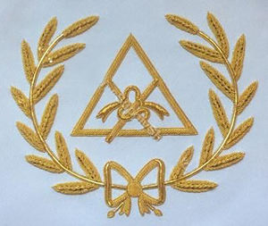 2025 Customized Royal Arch Grand Chapter Officer Aprons High Quality Wreath Embroidered Masonic Design <b>Needlework</b> - Product Image 6