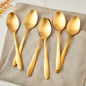 Hot Sale Customized Logo Metal <b>Gold</b> <b>Spoon</b> For Wedding Restaurant Hotel Use in Best Price - Product Image 2