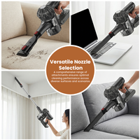 Aspirateur balai sans fil portable avec écran OLED, lumières LED, filtre HEPA, léger et pratique pour la maison, les tapis et les poils d'animaux
