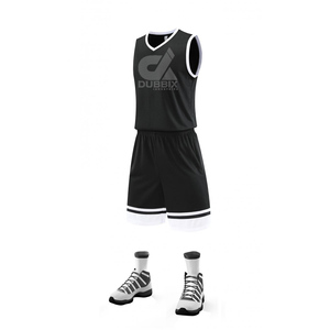 Ensemble d'uniformes de basket-ball respirants personnalisables provenant d'un fabricant chinois, design de maillot d'équipe pour la saison estivale avec nom d'équipe personnalisé - Product Image 6
