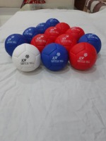 LITTLE VILL INDUSTRIES Ensemble de boules de boccia paralympiques en cuir synthétique cousues à la main de haute qualité (13 boules, sac de transport robuste)