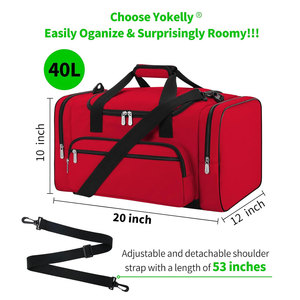 Bolsa Deportiva DANZY SPORTS, Bolsa de Gimnasio de 30-40L de Gran Capacidad, Portátil, Ligera, Impermeable, para Viajes Cortos de Fin de Semana - Product Image 4