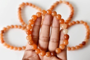 Wholesale Premium Healing <b>Red</b> Color <b>Red</b> Aventurine Polished 8mm Round Beaded <b>Bracelet</b> for Meditation Jewelry - Product Image 3