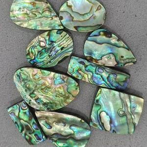 Pierre de coquille d'ormeau naturelle de qualité supérieure, pierre précieuse cabochon, pierre précieuse naturelle polie pour la guérison, forme mixte, 20% de réduction et cadeau - Product Image 1