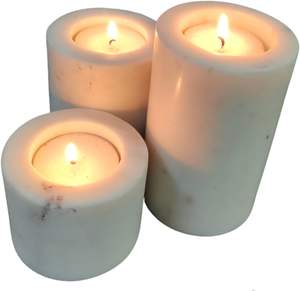 Classic Marble TOP SALE 3 stand <b>Tealight</b> <b>Holder</b> Natural Stone Candle Stand for Sophisticated Decor Perfect Gifting Celebrations - Product Image 3