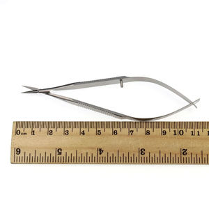 Micro ciseaux professionnels en acier inoxydable dent à bande droite et ciseaux microchirurgicaux à dents à bande incurvée - Product Image 4