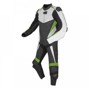 Traje de motocicleta de cuero de dos piezas, anticaída y resistente al desgaste, traje de cuero para motocicleta para hombres y mujeres, trajes de carreras de motociclistas - Product Image 3