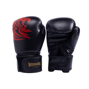 Para Woosung 12oz Guantes de boxeo para niños Protectores de manos de cuero PU de alta calidad con logotipo personalizado para niños Entrenamiento MMA - Product Image 4