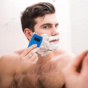 Rasoir électrique sans fil rechargeable à double grille pour hommes chauves, utilisation visage et corps, fournitures de barbier - Product Image 1