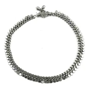 Tobillera de Plata Hecha a Mano para Mujer, Joyería de Pie Chapada en Oro con Diamantes y Perlas, Pulsera de Aleación, Regalo - Product Image 1