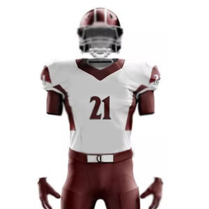 Moda cuello en V impreso fútbol americano Jersey pantalones conjunto fútbol americano Tops hombres fútbol americano Jersey - Product Image 6