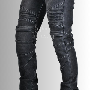 Pantalon de course d'hiver unisexe pour hommes vêtements de sport imperméables et coupe-vent jeans de grande taille Protection amovible Motocross personnalisé - Product Image 3