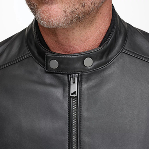 2024 <b>Men's</b> Full Sleeves Leather <b>Jacket</b> Customized Logo Printing High Quality Best Design Hooded Stand Collar <b>Long</b> Clothing New - Product Image 4