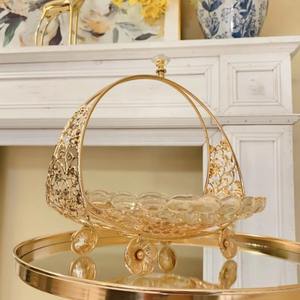 Beautiful Luxurious <b>Glass</b> And Metal <b>Serving</b> <b>Bowl</b> Unique Design Exclusive Royal Modern <b>Serving</b> <b>Bowl</b> Kitchenware - Product Image 6