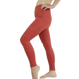 Pantalones de gimnasio de cintura alta para mujer, mallas de Yoga de compresión sin costuras en color sólido, ropa deportiva informal elástica delgada - Product Image 3