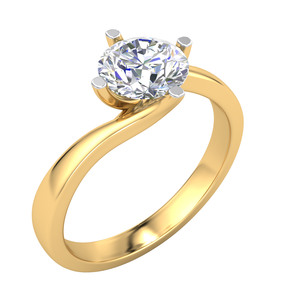 Bague classique élégante en or 18 carats pour femme 1Ct VS Clarity Lab Grown EF Color Diamond Engagement Gift IGI Certified Jewelry - Product Image 1