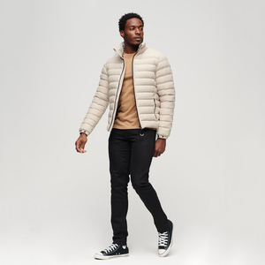 Nouvelle conception, vente en gros de mode, veste matelassée personnalisée pour homme, respirante, capuche blanche, imperméable, réversible, écologique, devant - Product Image 3