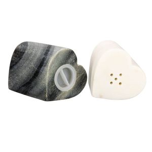 new arrival Natural Stone Salt and Pepper Shaker Set Classic and Durable Design <b>for</b> Kitchen Dining <b>Table</b> and Home Decor - Product Image 3