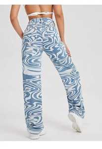 กางเกงคาร์โก้เอวสูงสำหรับผู้หญิง ผ้าสแปนเด็กซ์/โมดอล เป็นมิตรกับสิ่งแวดล้อม กันน้ำ กันลม ระบายอากาศได้ดี ทรงปกติ ซักแล้ว ความยาวเต็มตัว - Product Image 3