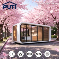 Cabane de luxe Apple de 13 m² - Maison préfabriquée modulaire avec salle de bain, prête à l'emploi dans le jardin