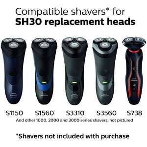 Cabezales de Repuesto para Afeitadoras Eléctricas de Lámina y Rotatorias, Idioma de Funcionamiento Alemán, Lavables - Paquete de 3 - Product Image 3