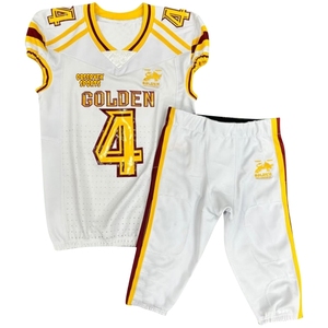 Conjuntos de uniformes de camisetas de fútbol americano de sarga de aparejos personalizados de alta calidad, ropa deportiva transpirable OEM - Product Image 5