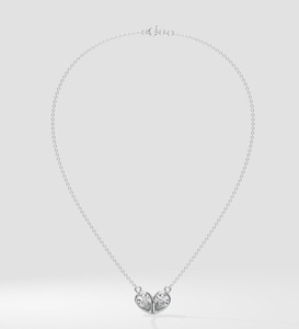 10K oro blanco sólido pera laboratorio cultivado collar de diamantes colgante laboratorio cultivado diamante collar de oro blanco 18 - Product Image 4