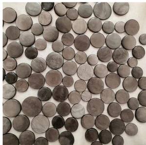 Cabujón de obsidiana de plata redonda Piedras preciosas sueltas Corte ovalado Altura del artículo de 3mm Natural de alta calidad - Product Image 1