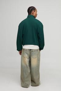 Cremallera sin capucha 50% Algodón 50% poliéster sudaderas con capucha Unisex Crop Bottom Heavyweight algodón sudaderas con capucha de alta calidad - Product Image 5