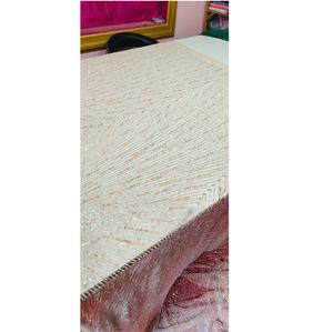 Premium Quality <b>Beaded</b> <b>Fabric</b> Delicate Embroidery with Sequins and Beads for Wedding Dresses Available at Worldwide Supply - Product Image 1