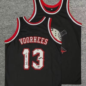 Maillots de basket-ball avec logo personnalisé, ensemble d'éventail de broderie, maillots de basket-ball respirants avant court de grande taille - Product Image 1