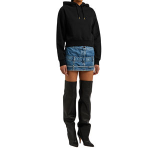 Sudadera Corta de Felpa de Algodón Grueso para Mujer, Sudadera Holgada con Hombros Caídos, Sudadera Personalizada Lisa con Forro, Ropa Urbana - Product Image 2