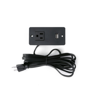 MADE in VIETNAM Prise USB noire/blanche en blanc Qualité supérieure Bandes d'alimentation standard américaines Conception encastrée pour bureau/table/canapé - Product Image 1