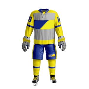 Nouveau style, logo personnalisé, nom de l'équipe, adulte, 100% polyester, tissu respirant, impression numérique, uniforme de hockey sur glace à manches longues - Product Image 3