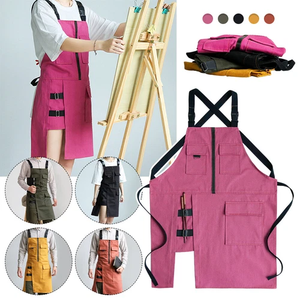 Tablier de travail en jean unisexe de haute qualité pour chef de cuisine, avec poches, idéal pour les barbecues, les cafés et les uniformes - Product Image 6
