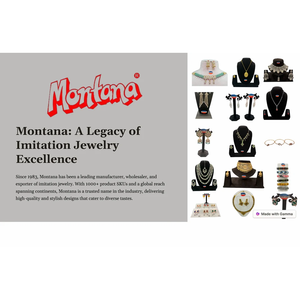 Montana N630สร้อยคออัลลอยด์แบบดั้งเดิมเครื่องประดับชุดเครื่องประดับที่ดีชุบทองทองแดงไข่มุกเพชรสำหรับเป็นของขวัญแต่งงานชุดเครื่องประดับแฟชั่น - Product Image 6