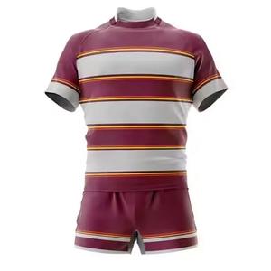 Venta al por mayor de fábrica, uniforme de Rugby para hombre, ropa deportiva de secado rápido, transpirable, que absorbe la humedad, ligero, hecho a medida, Impresión de logotipo - Product Image 6