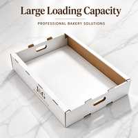Boîte de présentation en carton ondulé empilable pour pain de boulangerie avec poignées et logo personnalisé