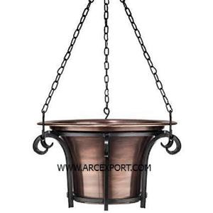 Lot de 2 jardinières suspendues galvanisées, décoration extérieure pour restaurant et hôtel, jardinière de fleurs suspendue de luxe fantaisie pour les meilleures ventes - Product Image 4